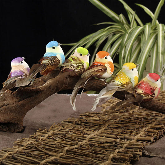 Decorative Nature Mini Set – Artificial Birds Kit 6Pc